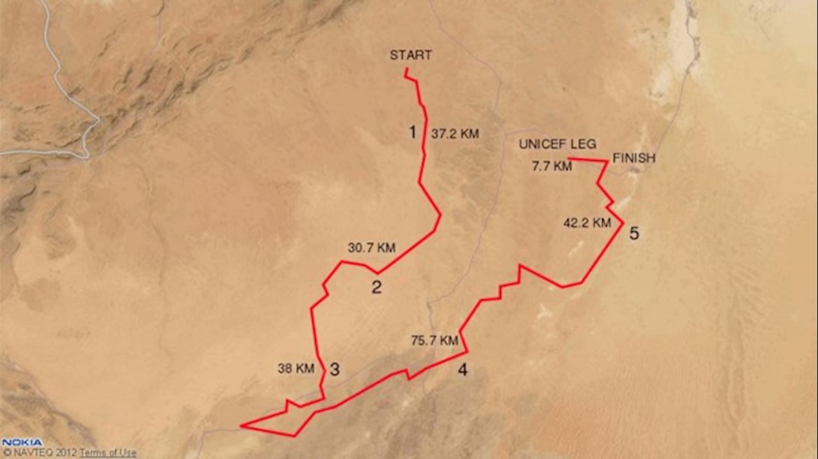 Marathon des Sables MAPA DEL RECORRIDO DE