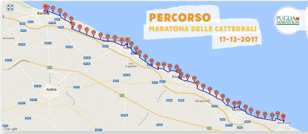 Marathon of the Cathedrals Route Map