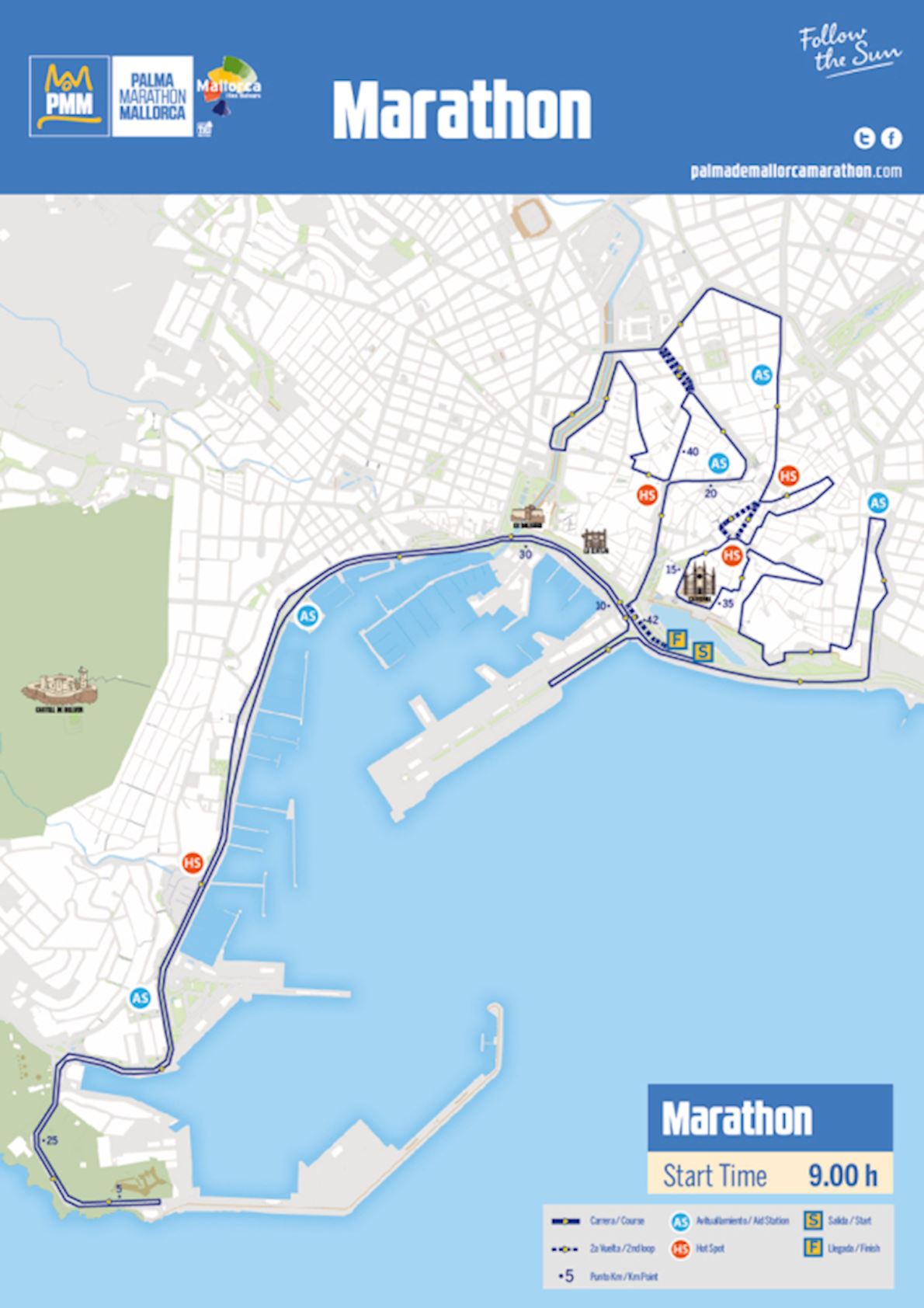 Zafiro Palma Marathon Mappa del percorso