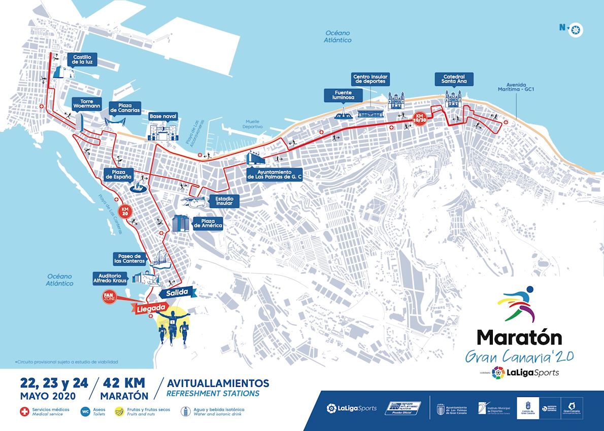 Maratón Gran Canaria '20 LaLigaSports Routenkarte