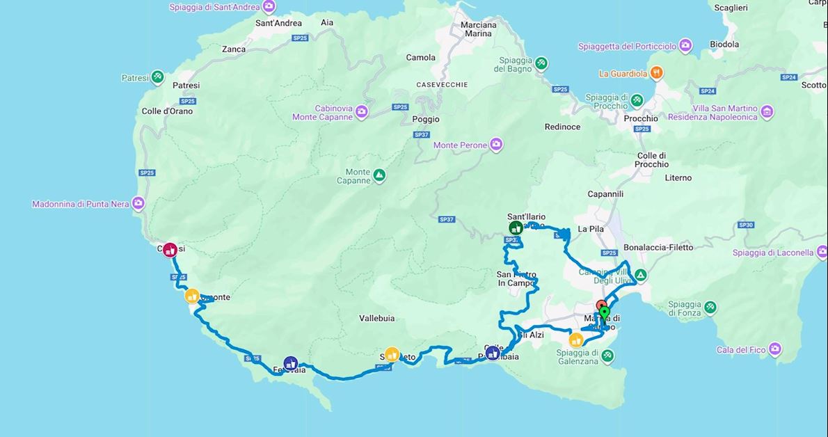 Elba Island Marathon ITINERAIRE