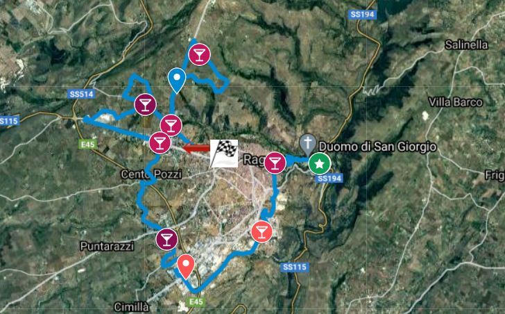 Maratona di Ragusa MAPA DEL RECORRIDO DE