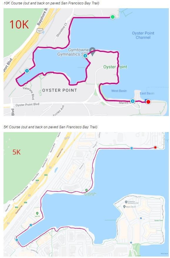 Marina 10K, Ujena 5K, and Double 15K Route Map