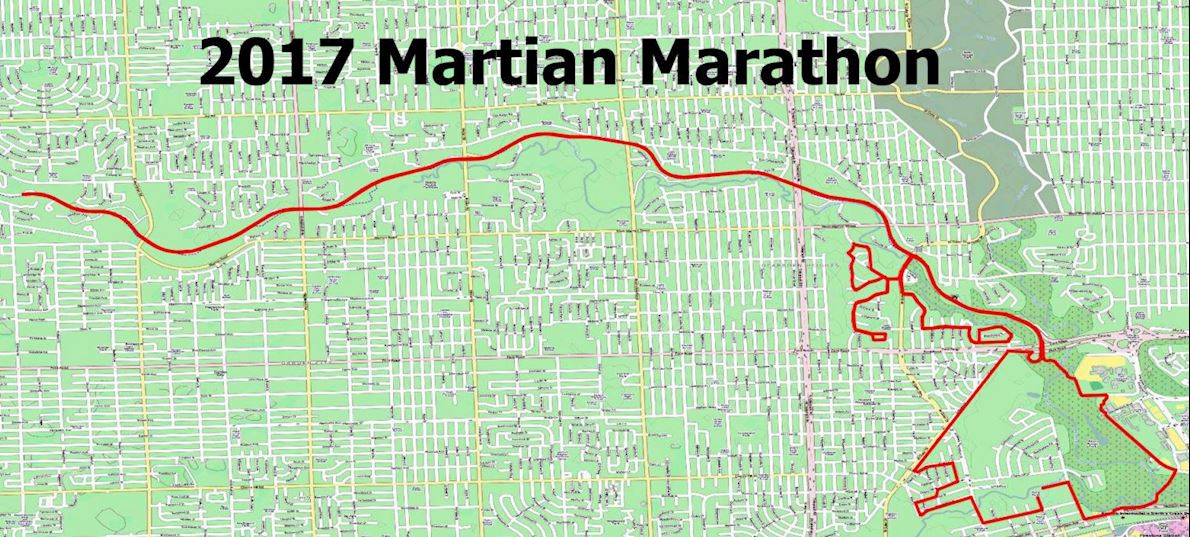 Martian Invasion of Races Route Map