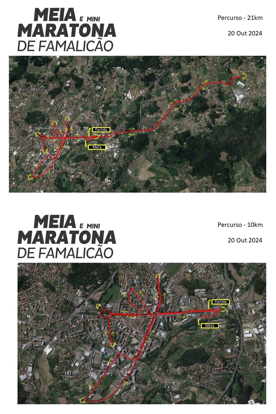 Meia Maratona de Famalicão MAPA DEL RECORRIDO DE
