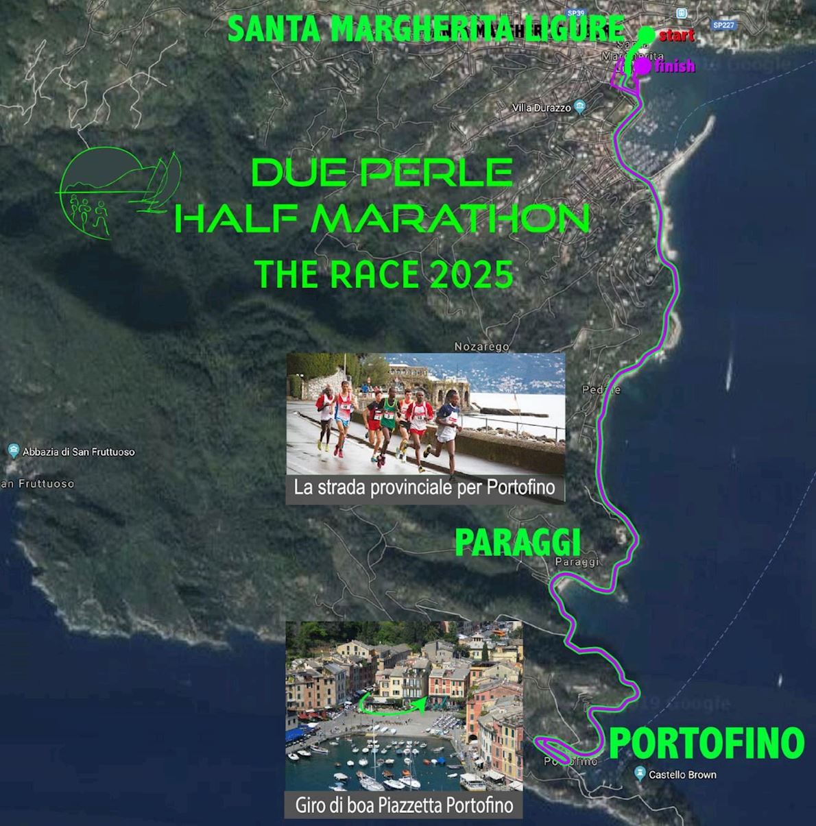 Mezza Maratona Internazionale delle Due Perle Routenkarte