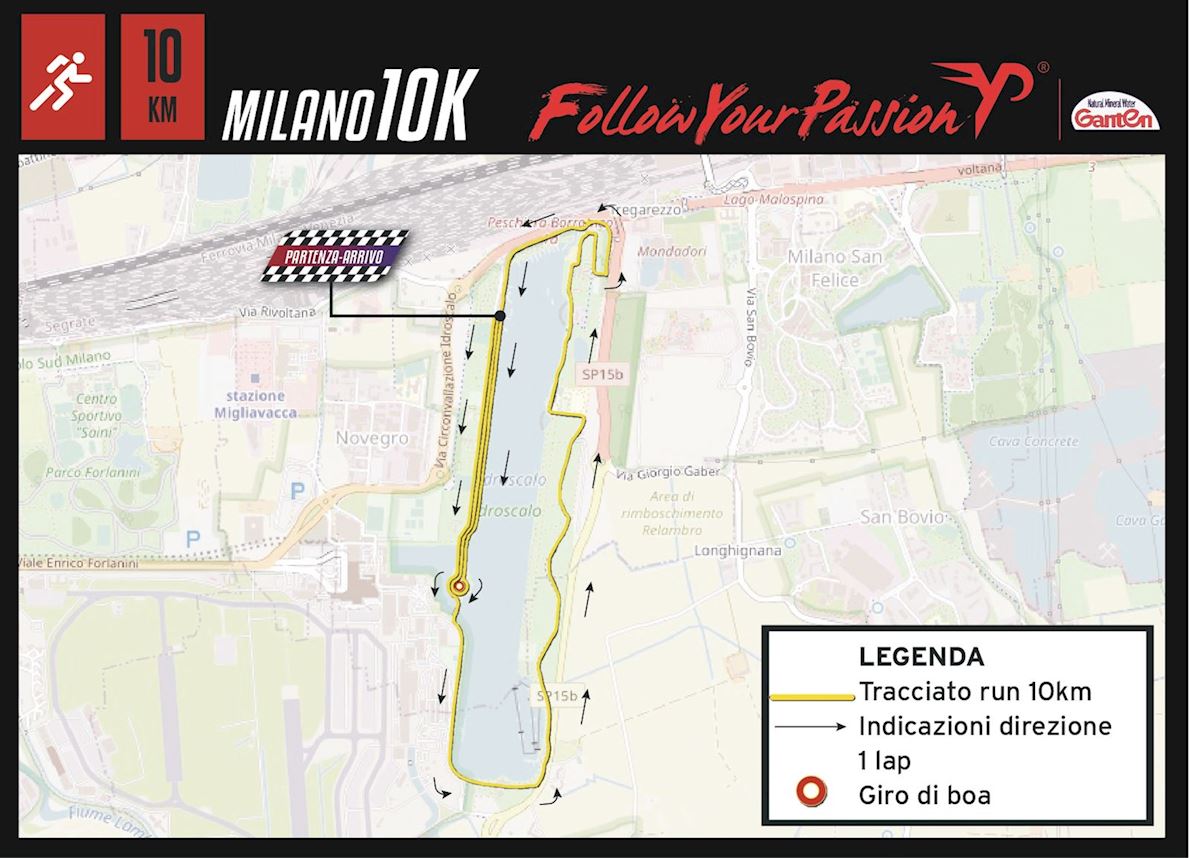 Milano10K Mappa del percorso