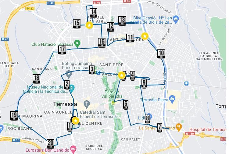 Mitja Marató Internacional de Terrassa - Barcelona 路线图