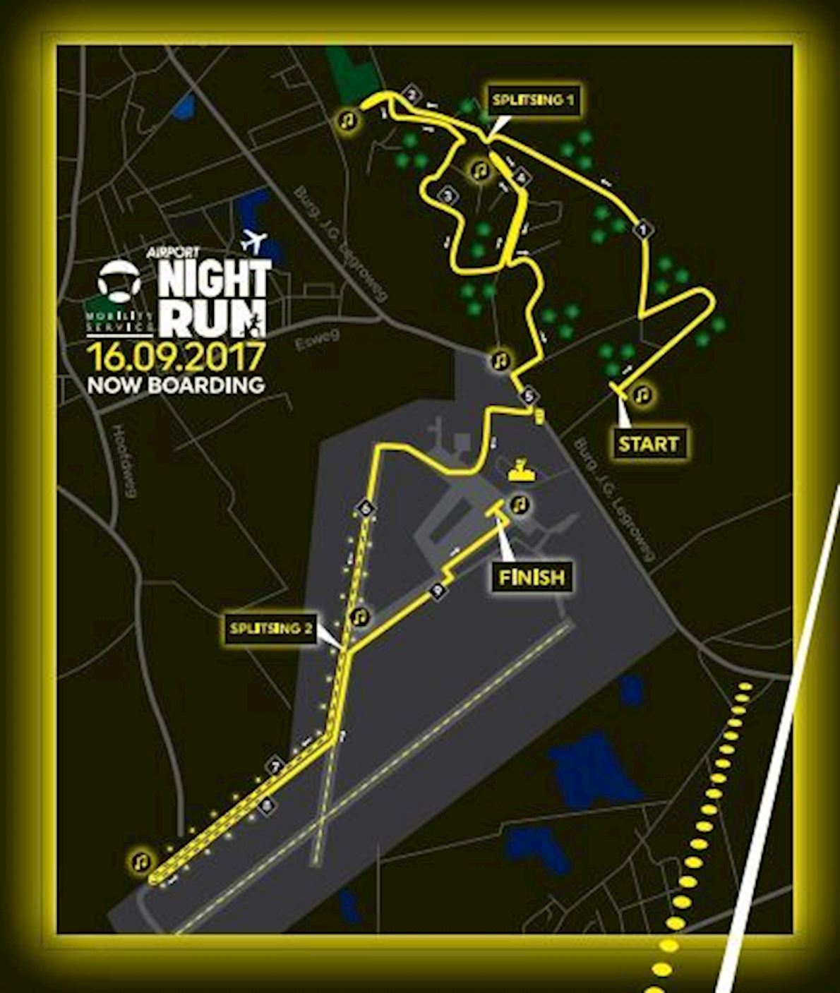 Mobility Service Airport Night Run 路线图