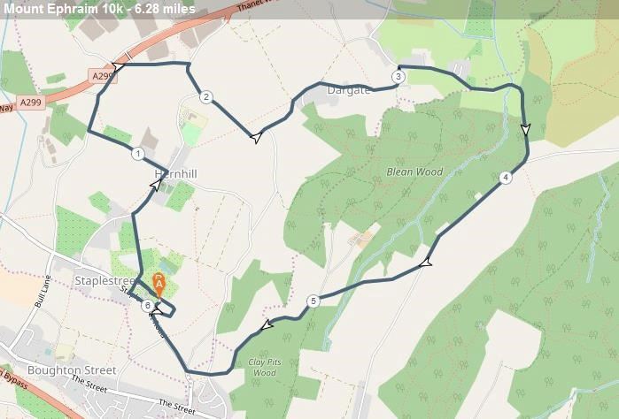 Mount Ephraim 10K Route Map