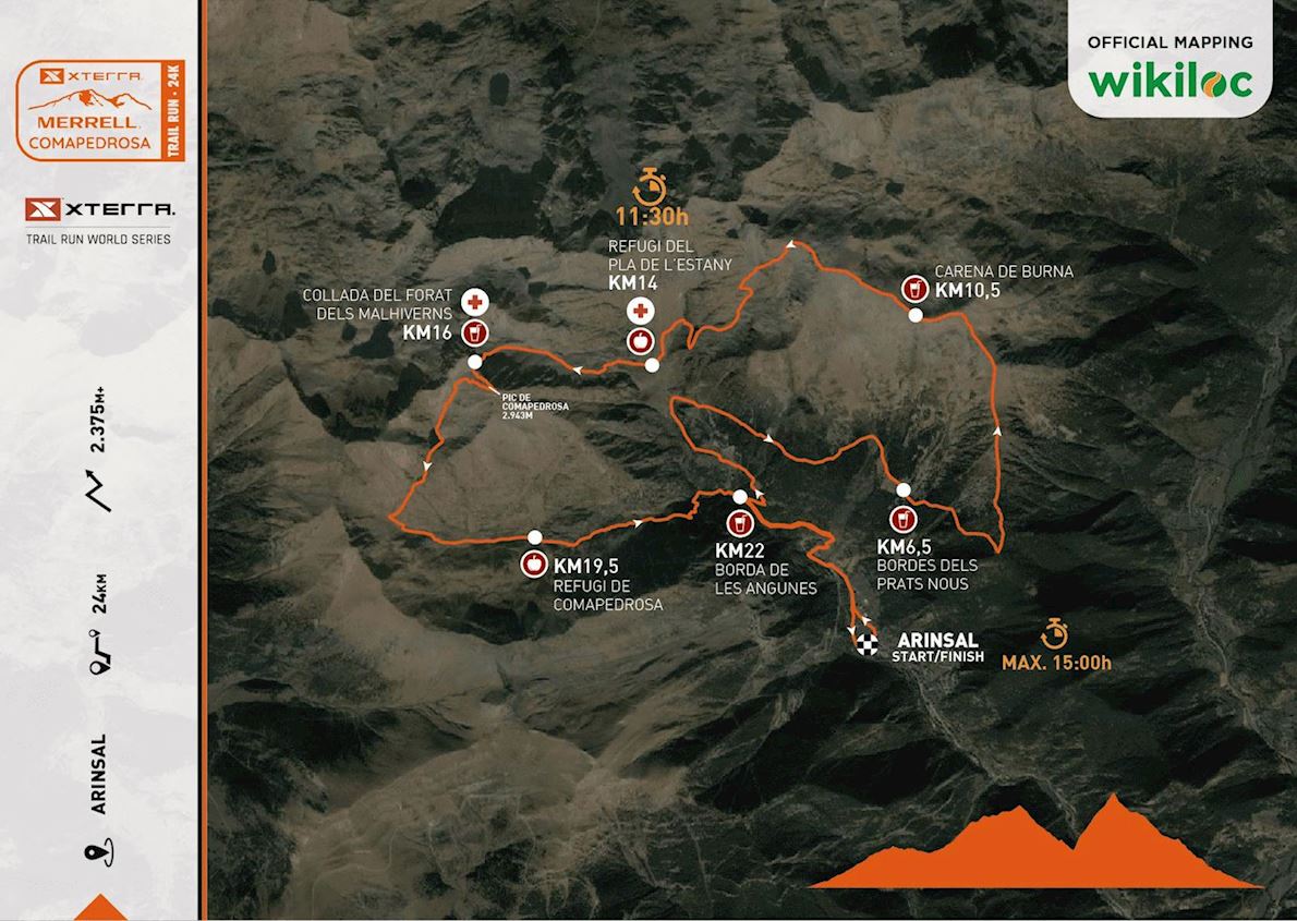 Mountain Festival Comapedrosa Mappa del percorso