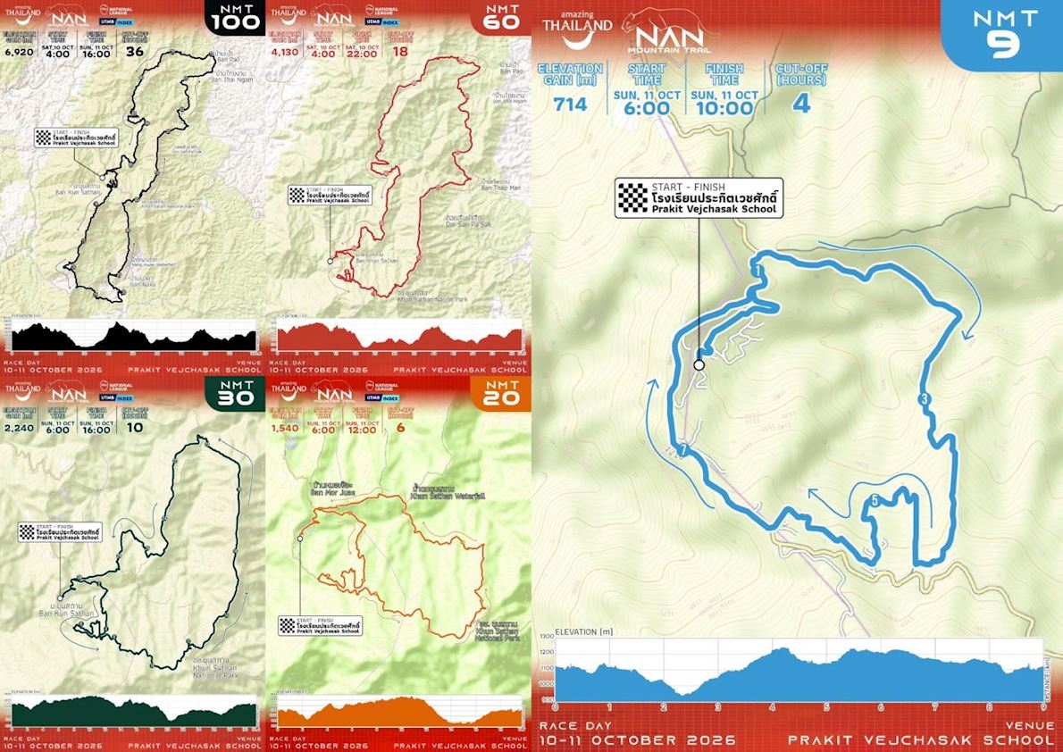 Nan Mountain Trail MAPA DEL RECORRIDO DE