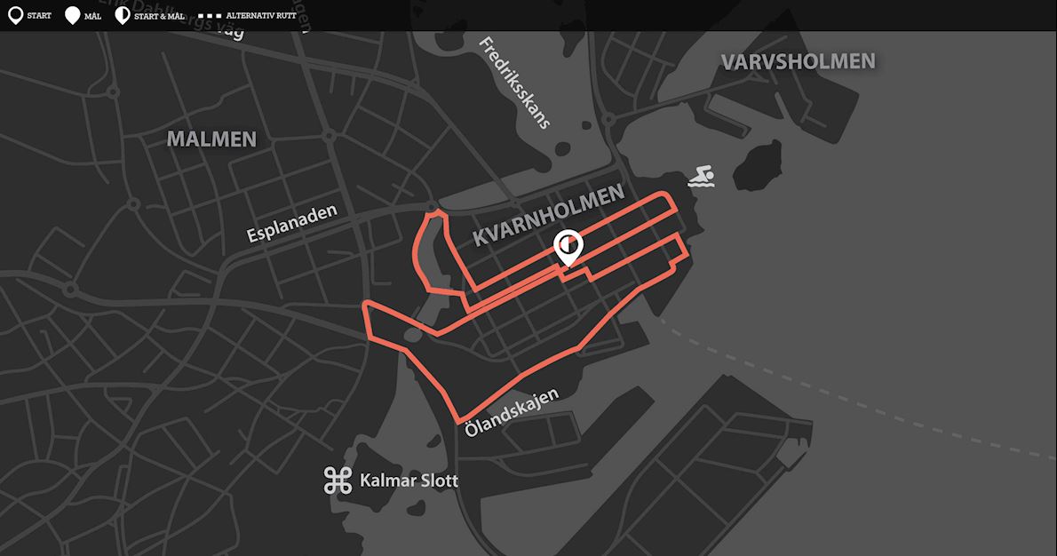 Hagbloms Nattloppet MAPA DEL RECORRIDO DE