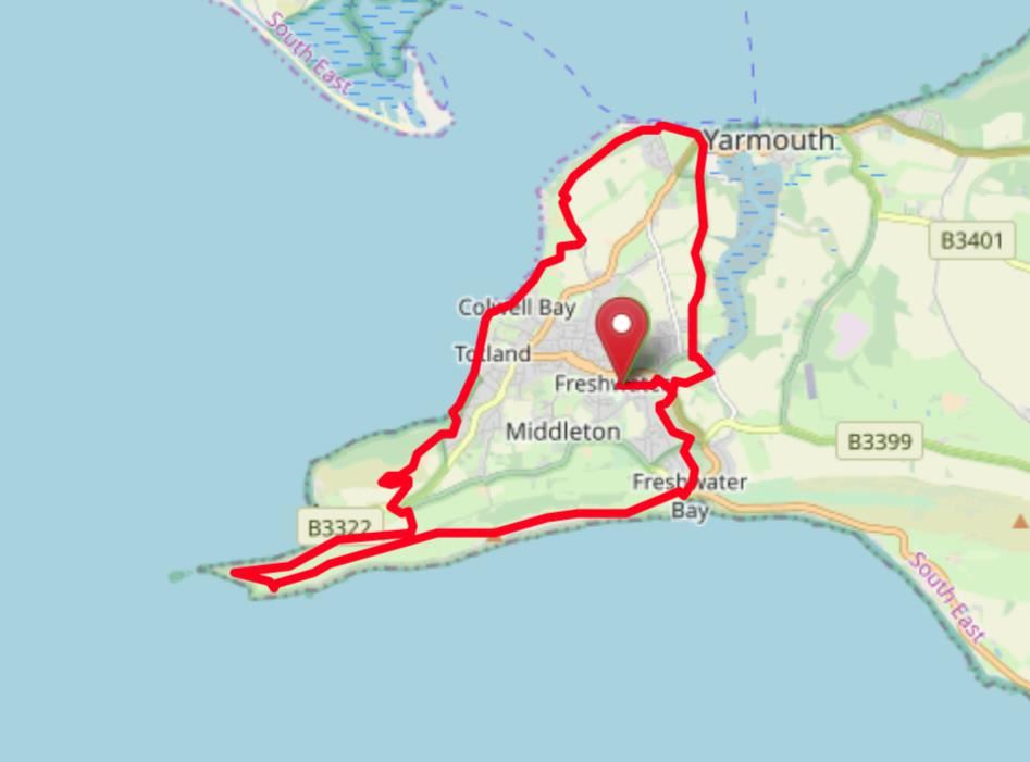 Needles Cross Country Half Marathon Mappa del percorso