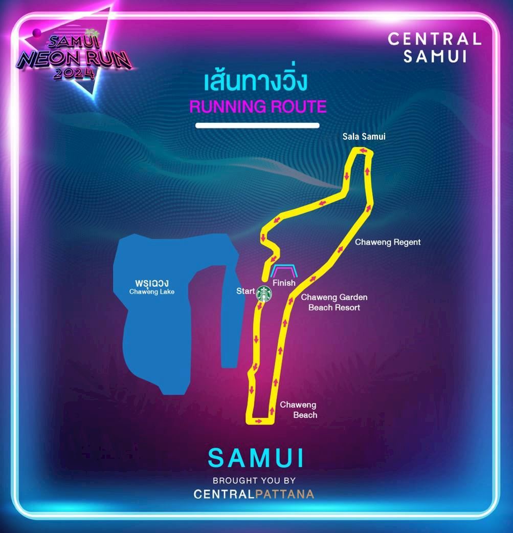 Samui Neon Run Route Map
