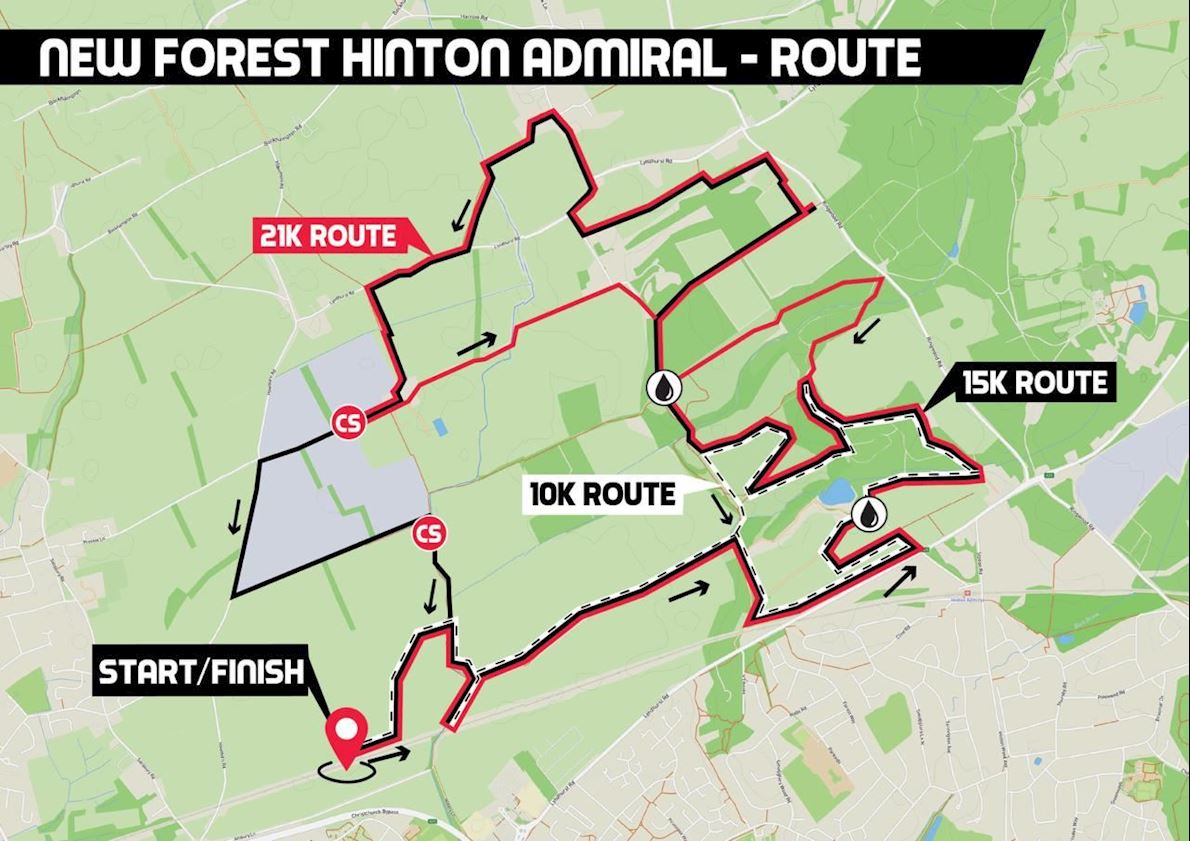New Forest Hinton Admiral Trail Routenkarte