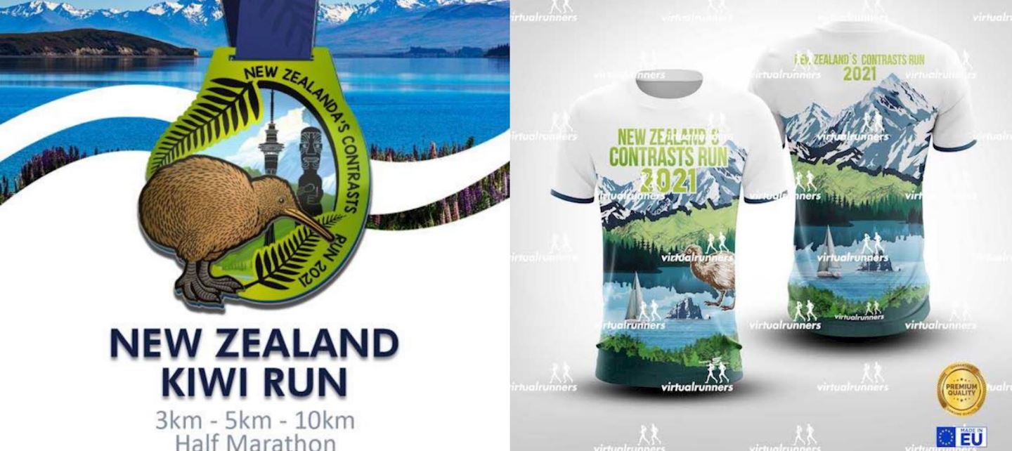 New Zealand Contrast Virtual Run & Marathon, 1921 Nov 2021
