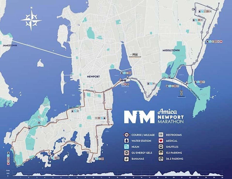 Amica Newport Marathon MAPA DEL RECORRIDO DE