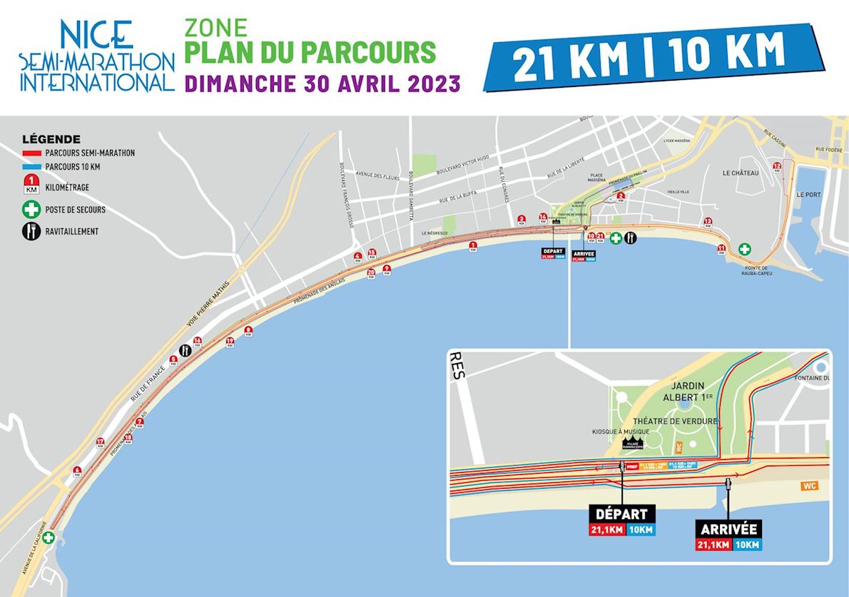 Nice Half Marathon Route Map
