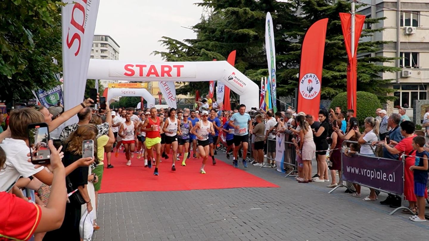 night marathon in the city of pogradec enkelana
