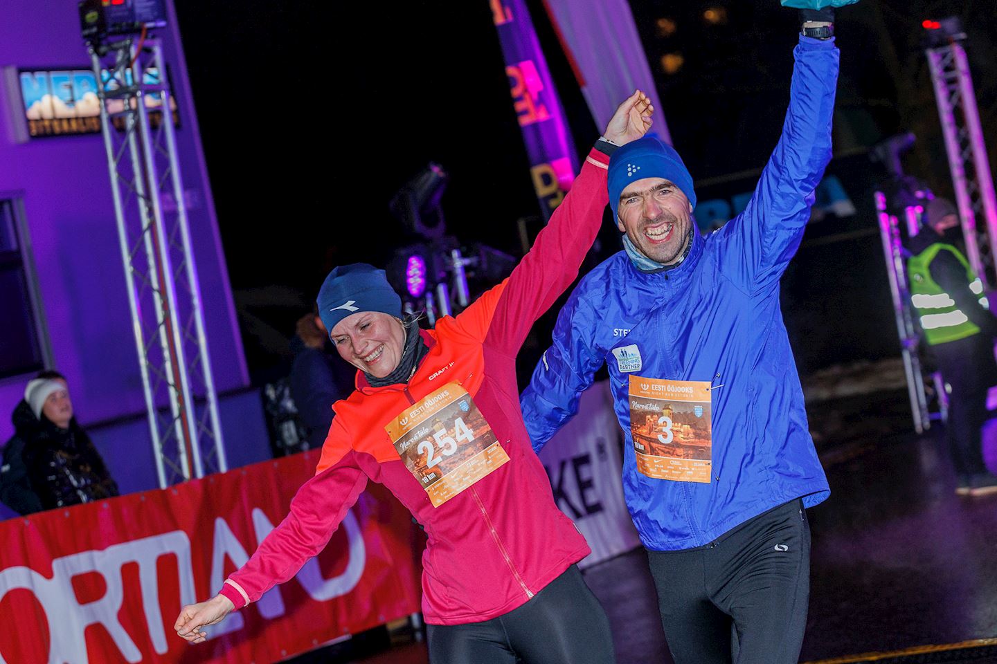 night run estonia narva winter