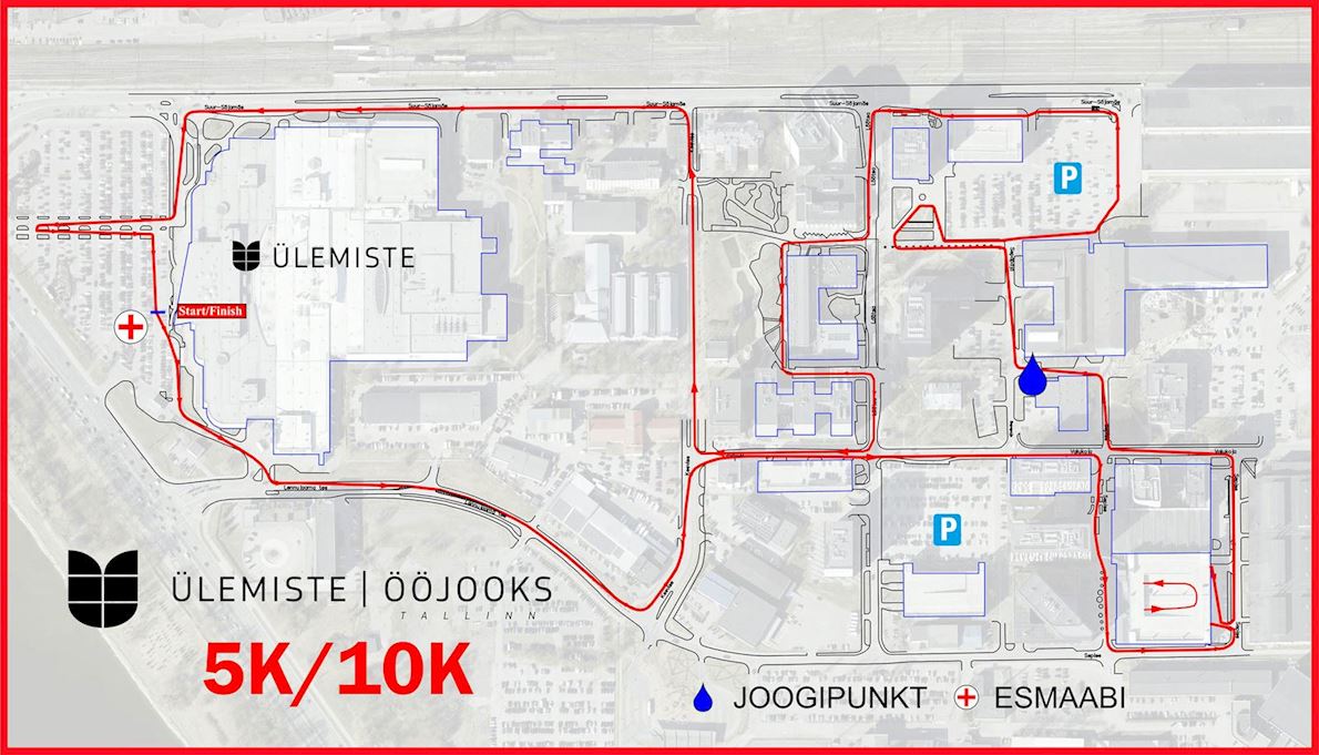 ÜLEMISTE Night Run Estonia - Tallinn MAPA DEL RECORRIDO DE