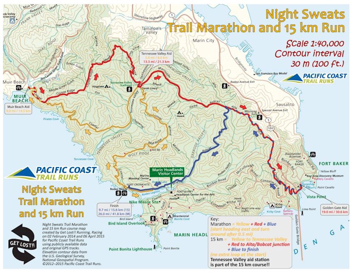 Night Sweats Fall Mappa del percorso