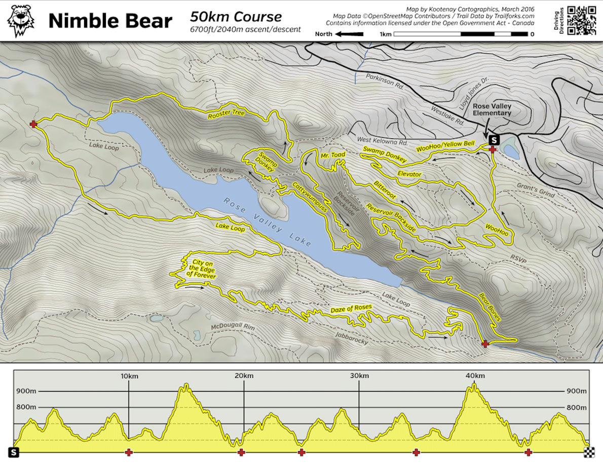 Nimble Bear Trail Race MAPA DEL RECORRIDO DE