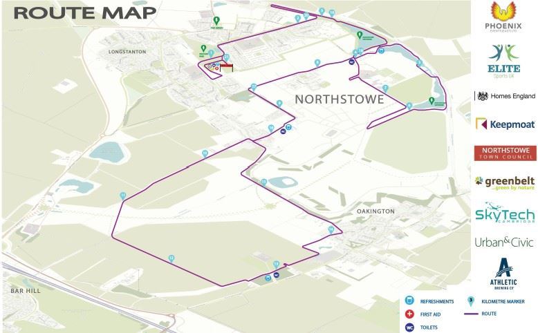 Northstowe Festival of Running Mappa del percorso