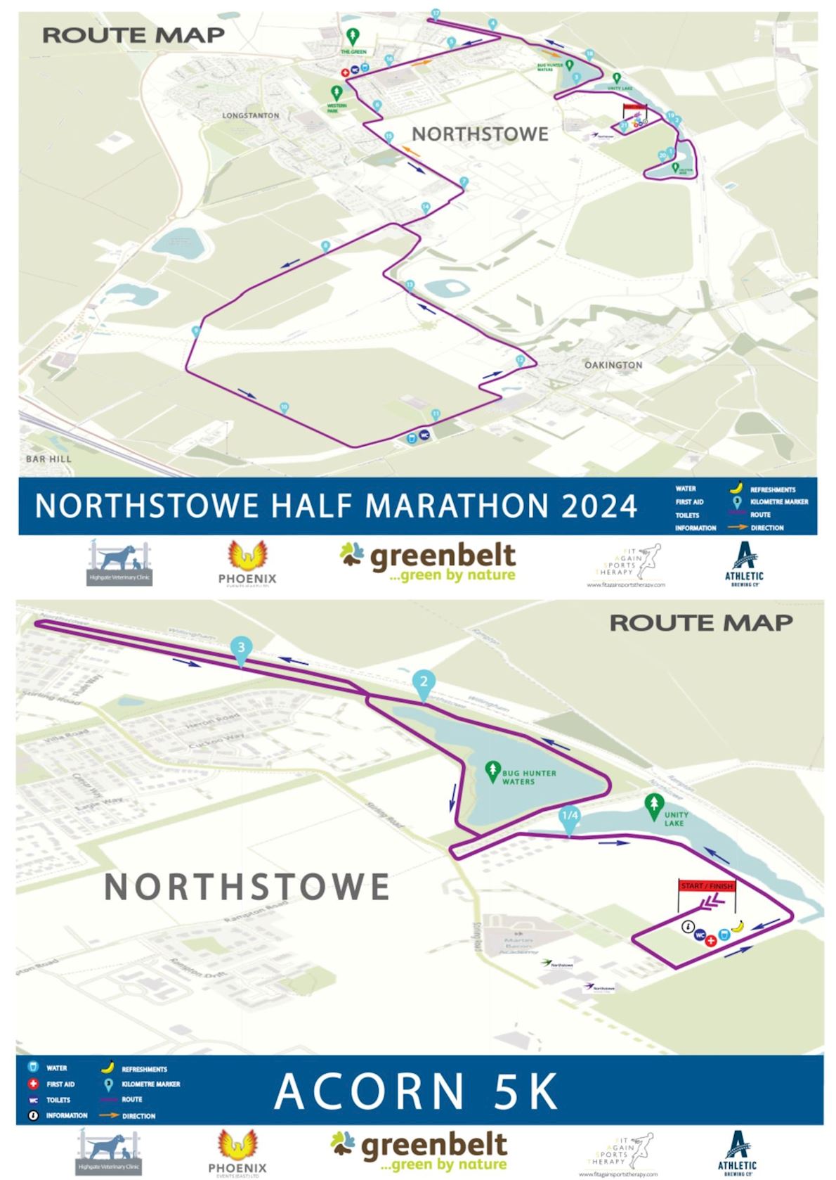 Northstowe Half Marathon & Red Balloon 5K MAPA DEL RECORRIDO DE