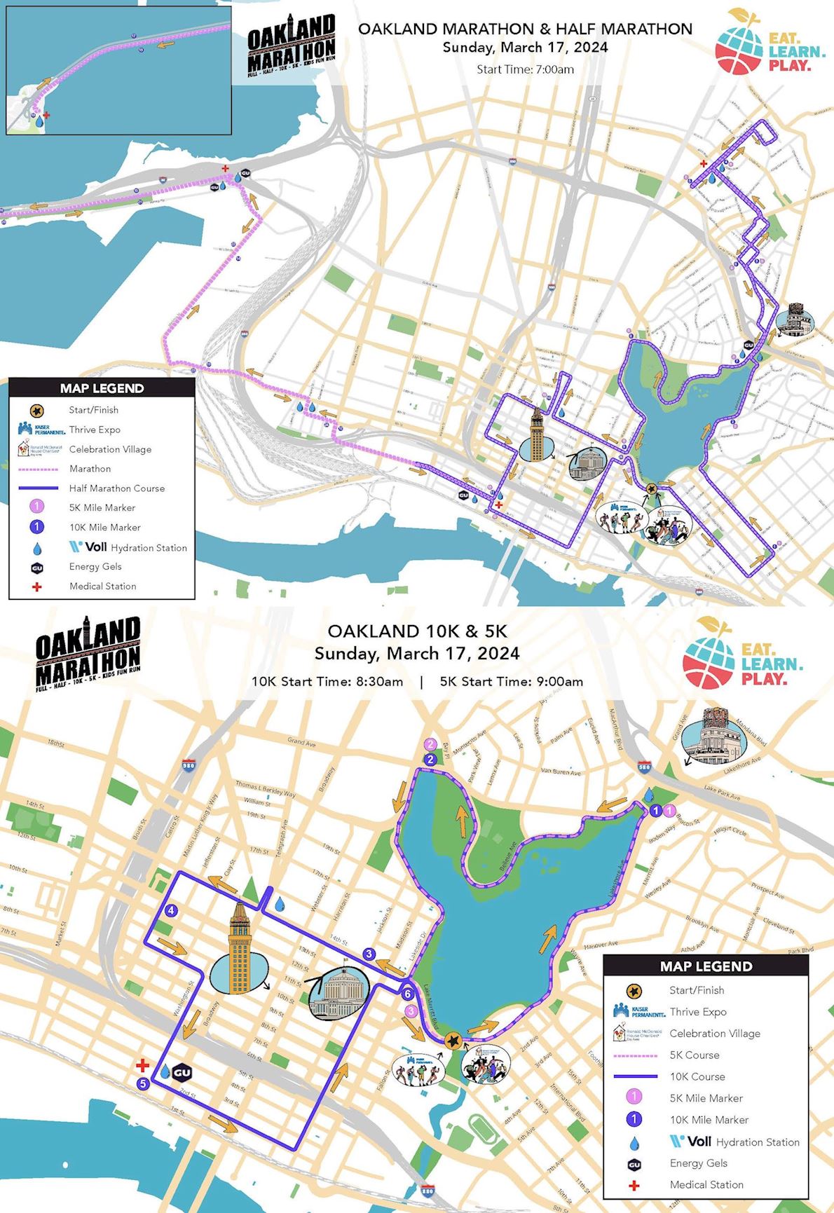 Oakland Marathon Route Map