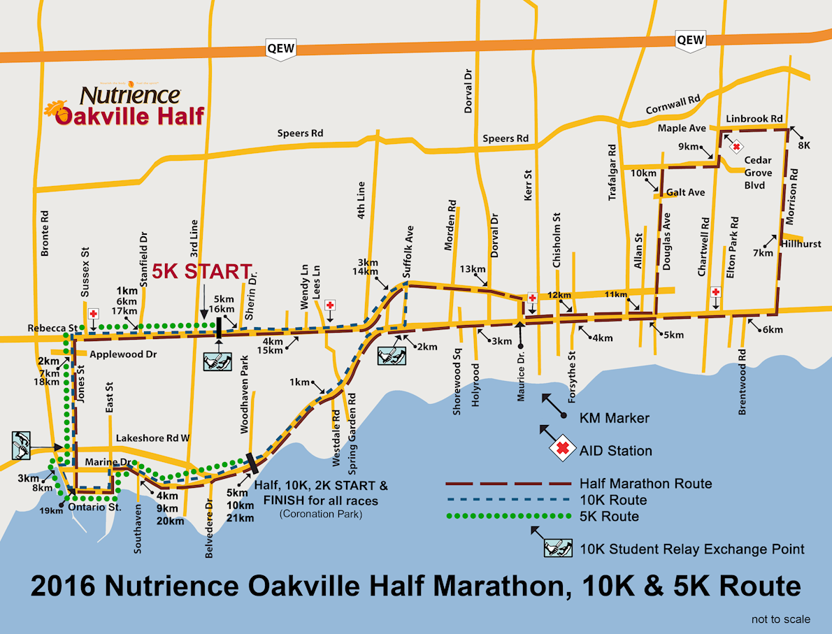 Oakville 21.1 Route Map