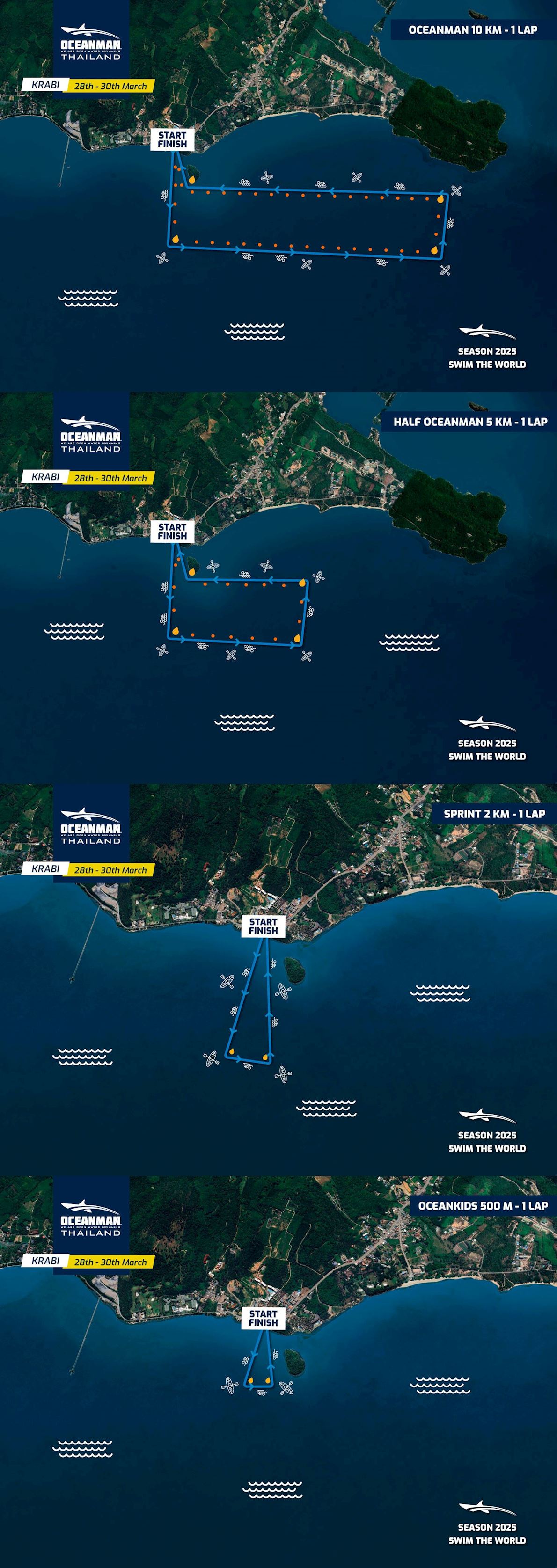 Oceanman Krabi Mappa del percorso