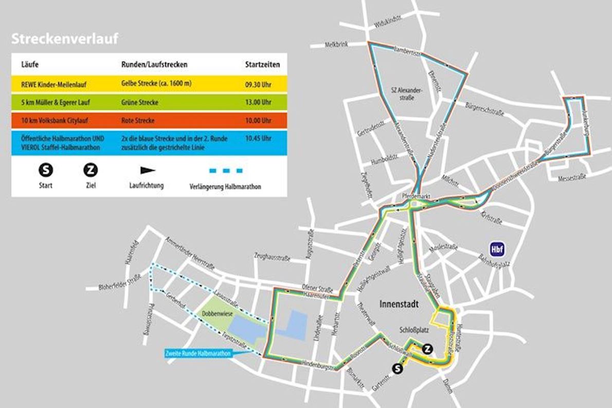 Oldenburg Marathon 路线图