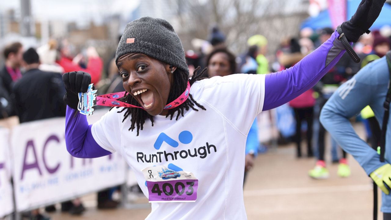 on london half marathon at queen elizabeth olympic park