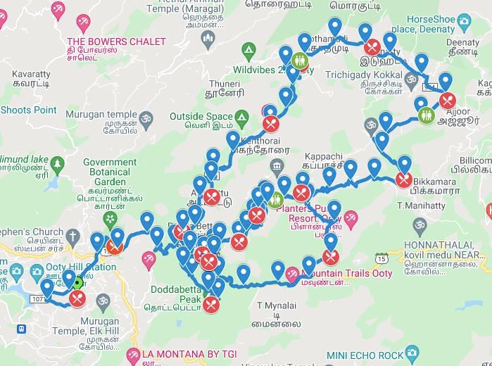 OOTYULTRA, become #ultramalaivasi, 90k, 60k, 30k, 15k Route Map