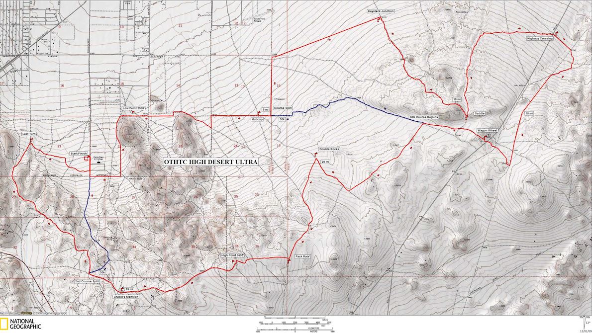 High Desert 50K ITINERAIRE