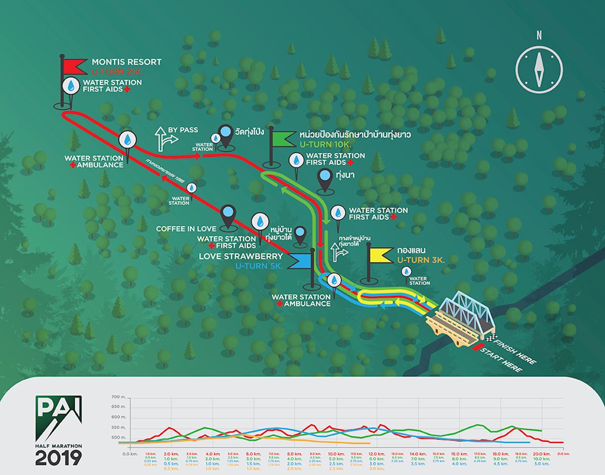Pai Half Marathon 路线图