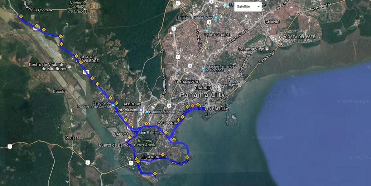 Panama City International Marathon 路线图