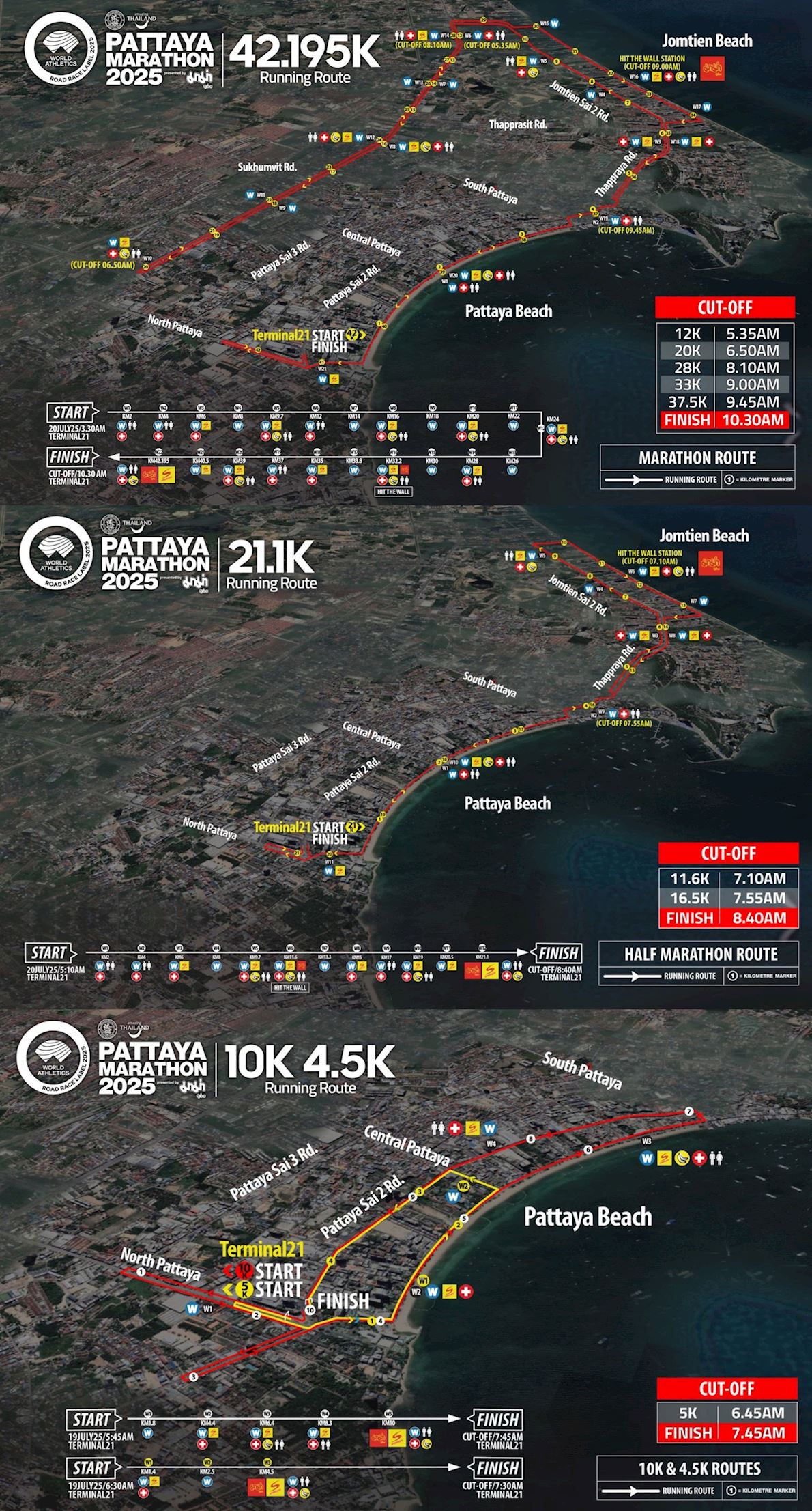 Pattaya Marathon ITINERAIRE