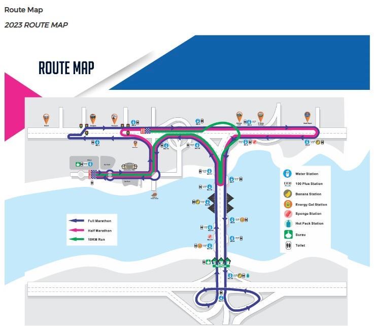 Penang Bridge International Marathon Mappa del percorso