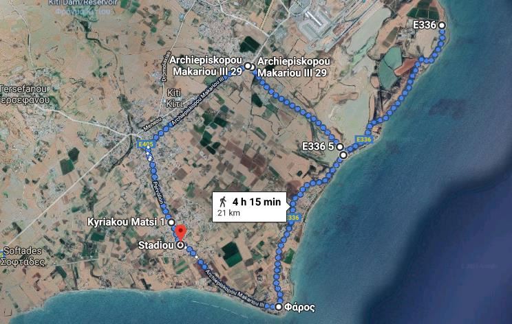 Pervolia run Route Map