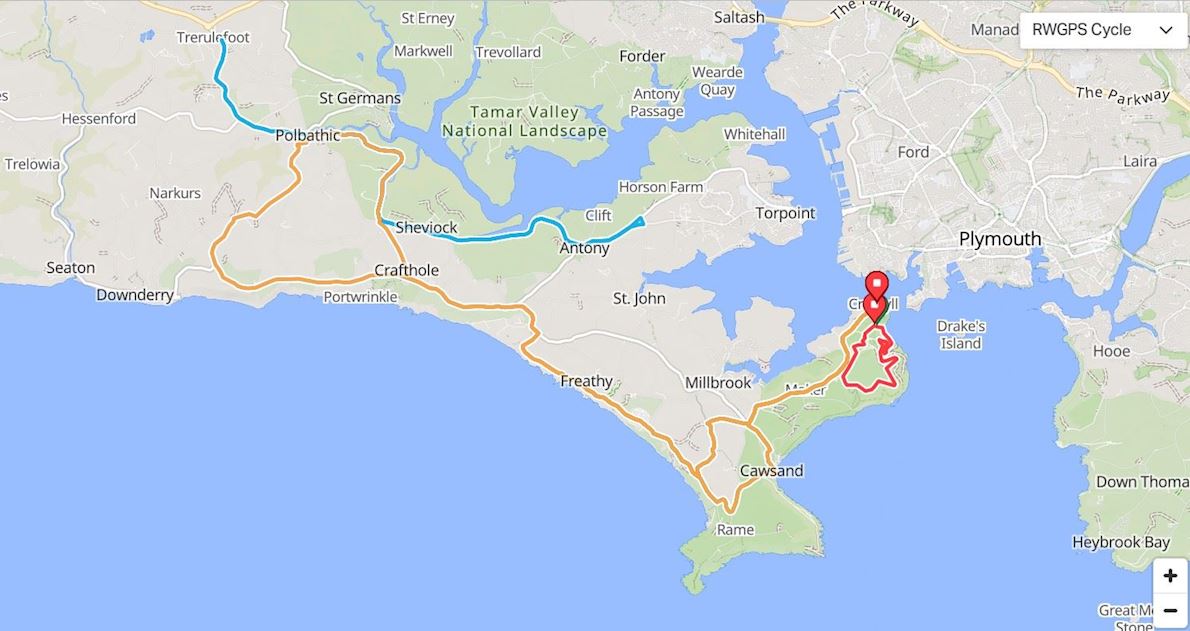 Plymouth Triathlon MAPA DEL RECORRIDO DE