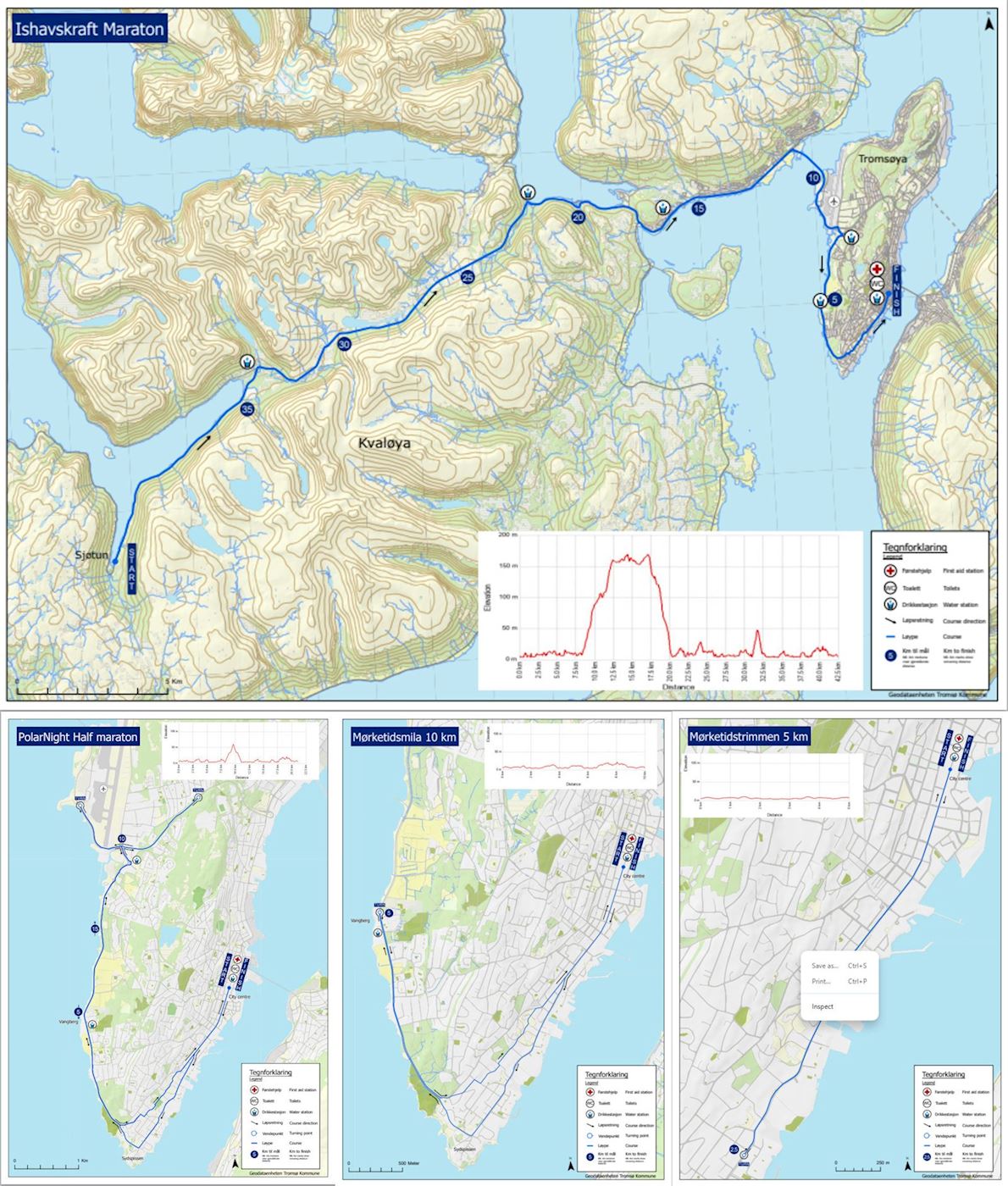 Polar Night Marathon Routenkarte