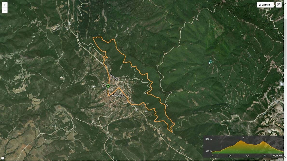Polygyros Run Halkidiki Route Map