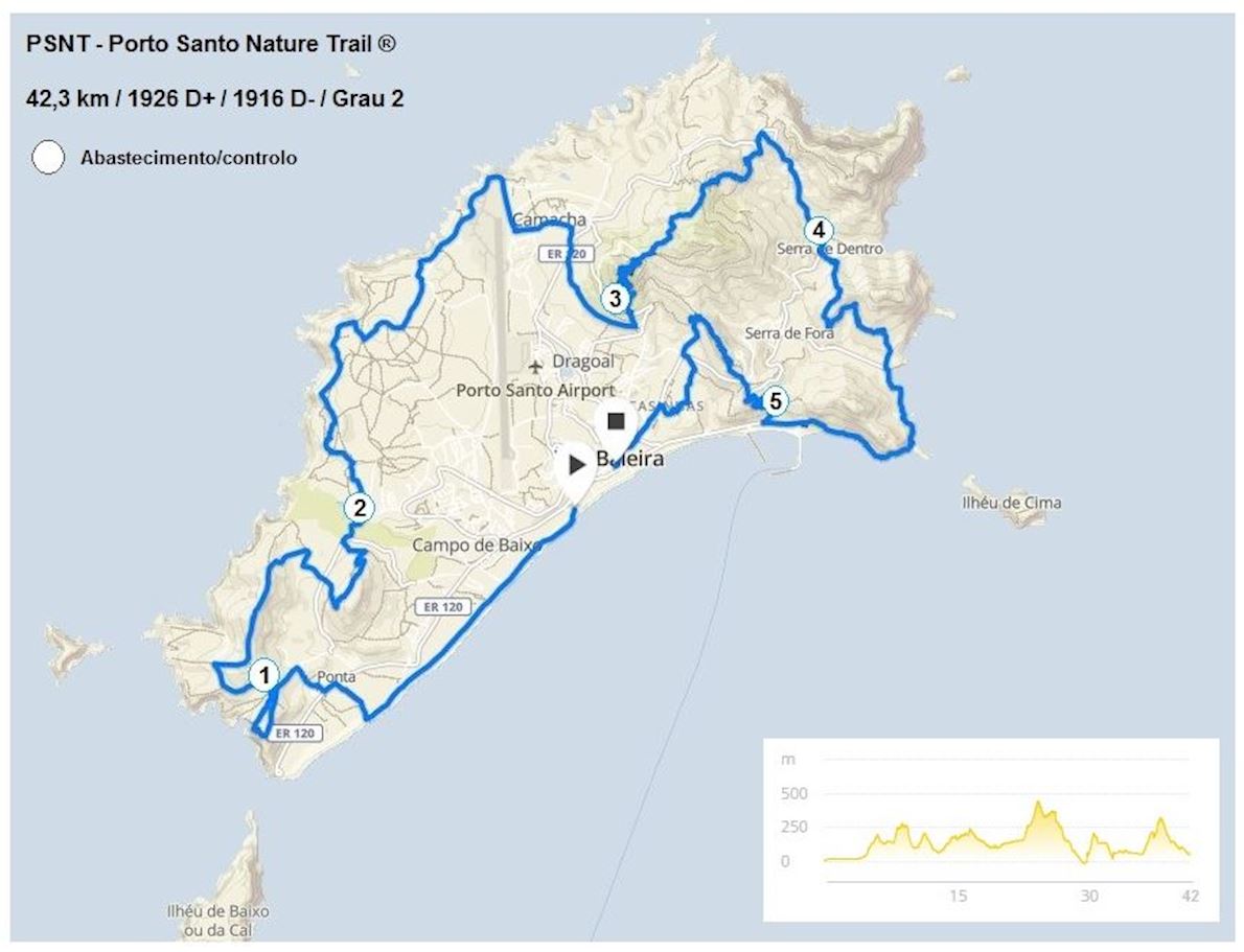 Porto Santo Nature Trail MAPA DEL RECORRIDO DE