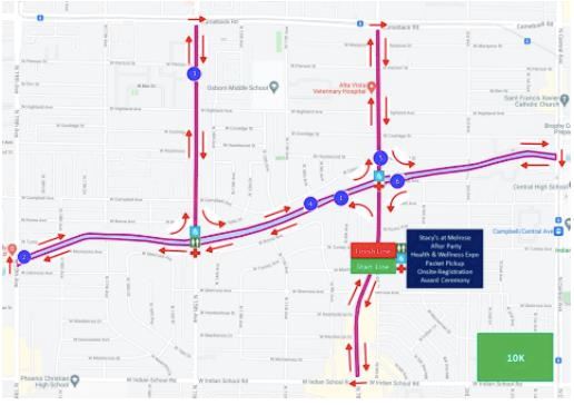 Pride Run Phoenix Half Marathon | 10K | 5K Route Map