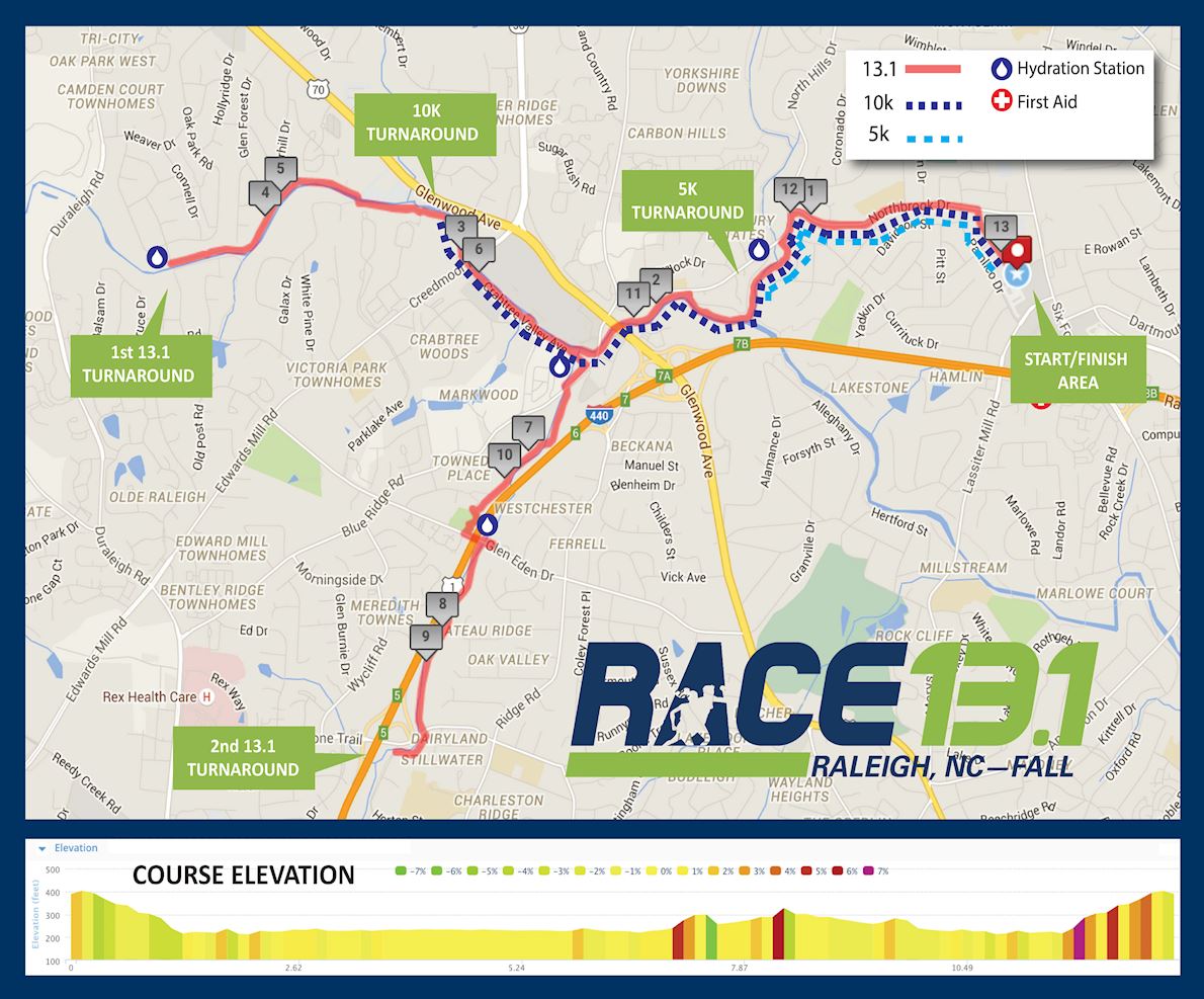 Race 13.1 Raleigh, NC Fall, Oct 03 2020 World's Marathons