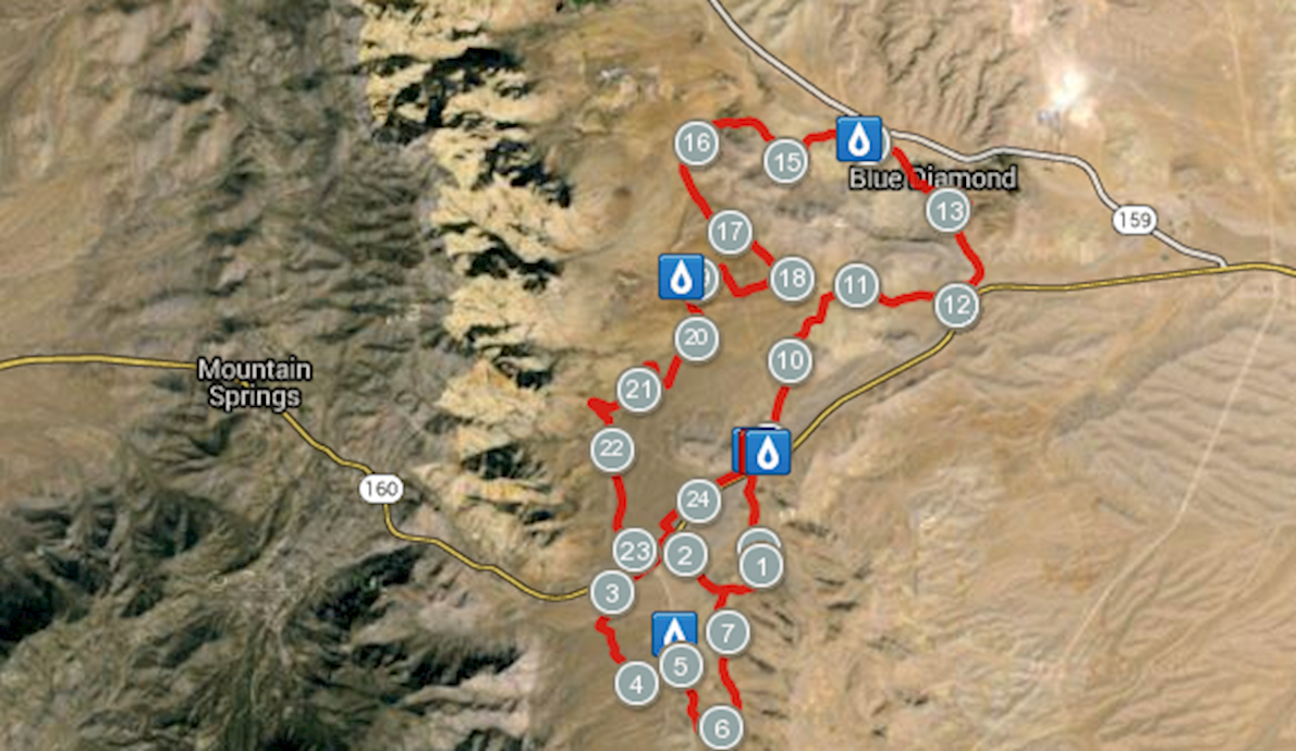 Red Rock & Beyond Ultra Mappa del percorso