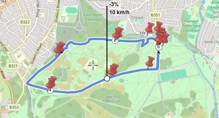 Richmond Park 5k, 10k and Half Marathon - June ITINERAIRE